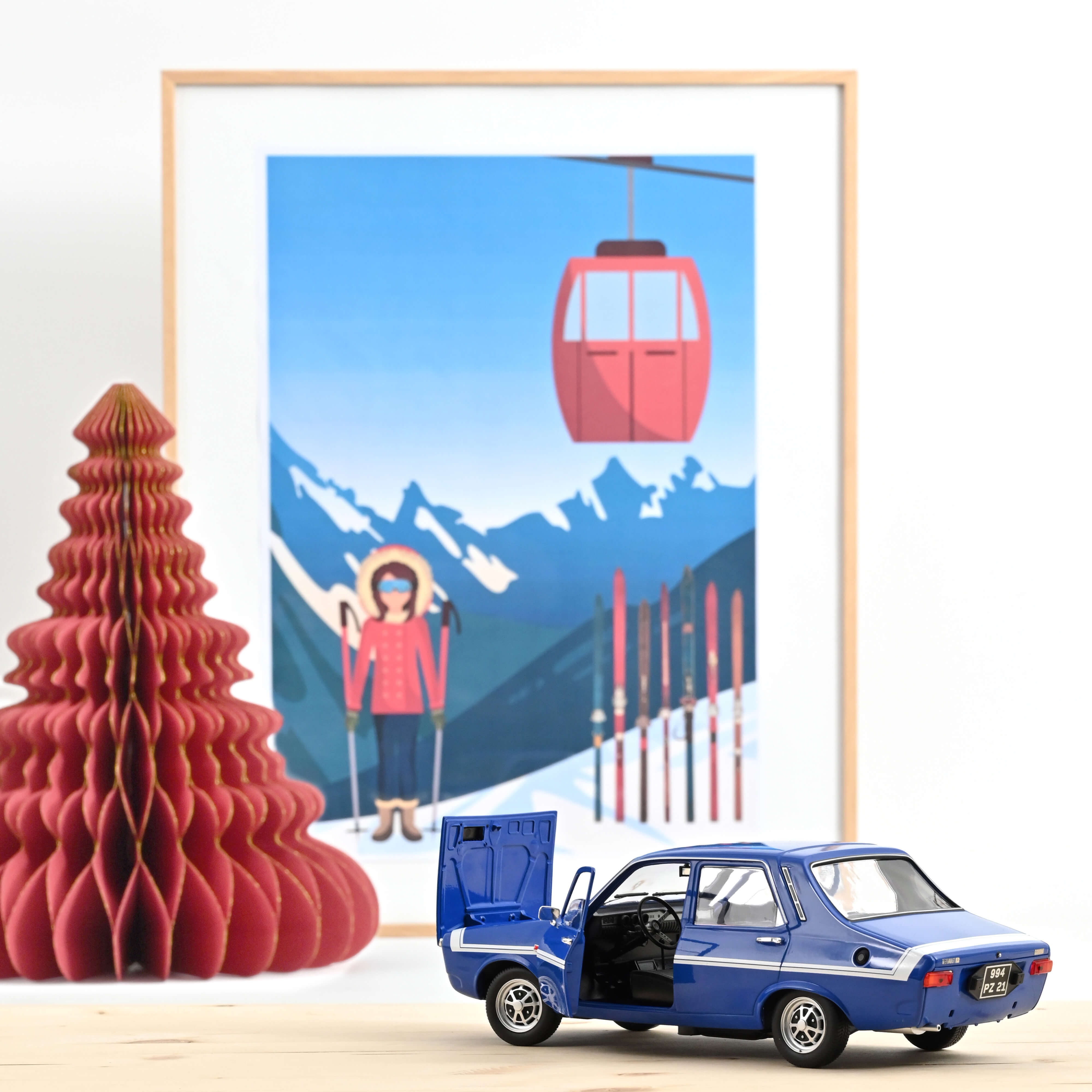 Renault 12 Gordini without bumpers 1971 Blue-de-France Blue 1:18