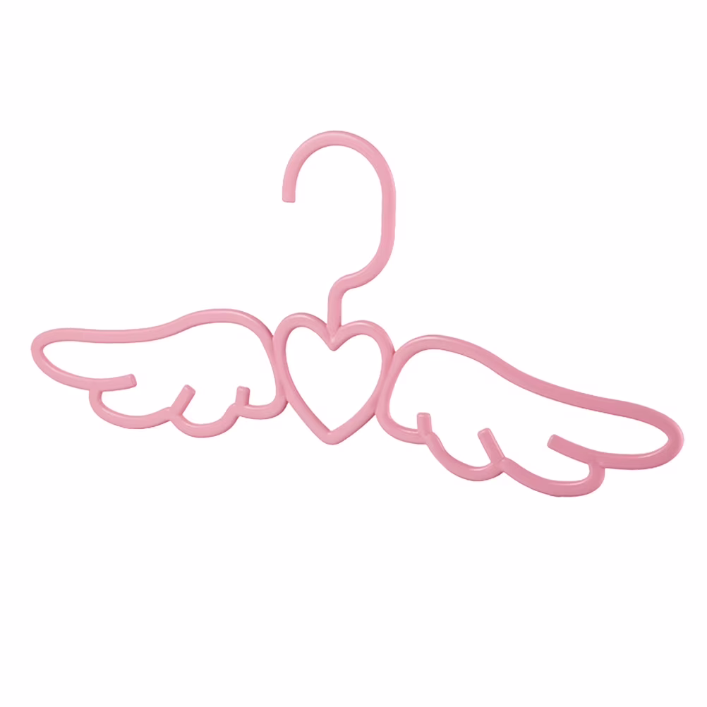 Baby Hangers Hanging Creative Hanger Wing Shape Hanger Student Size 1 Pink