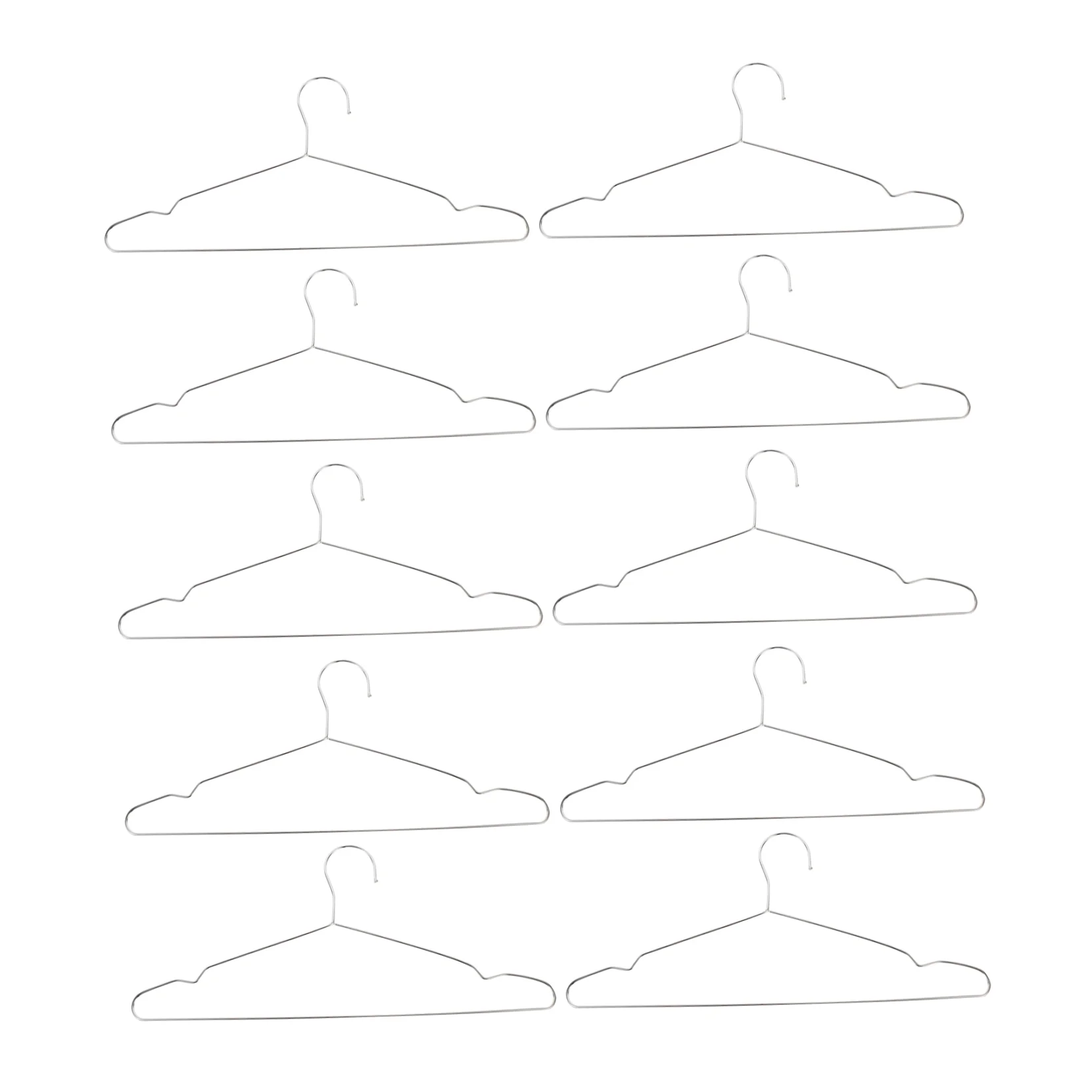 10Pcs  Stainless Steel Suit Racks Clothes Hangers Home Hotel Clothing Stretchers