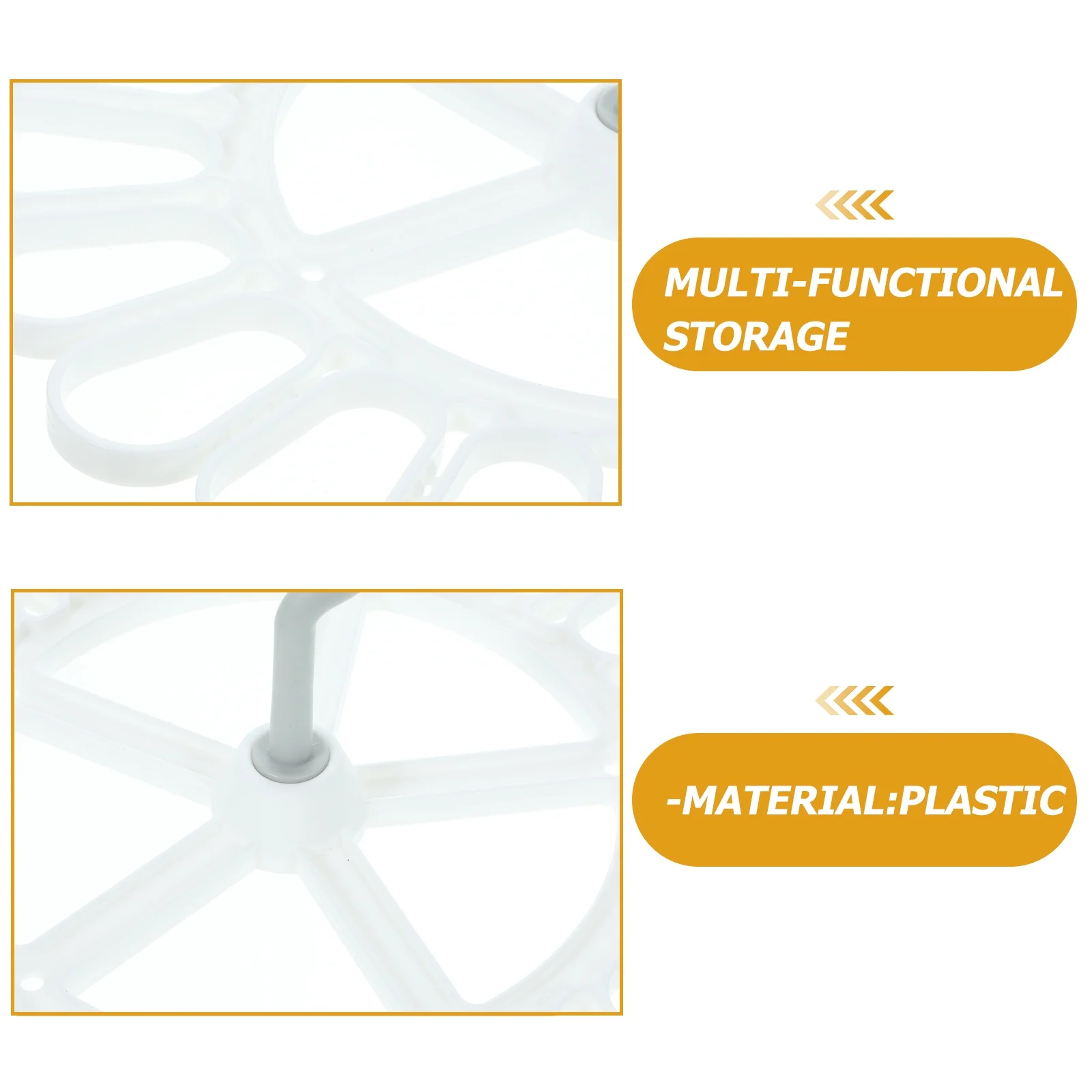 2 Pcs Clothes Drying Rack Socks Hanger Foldable Multi Clip Hangers White