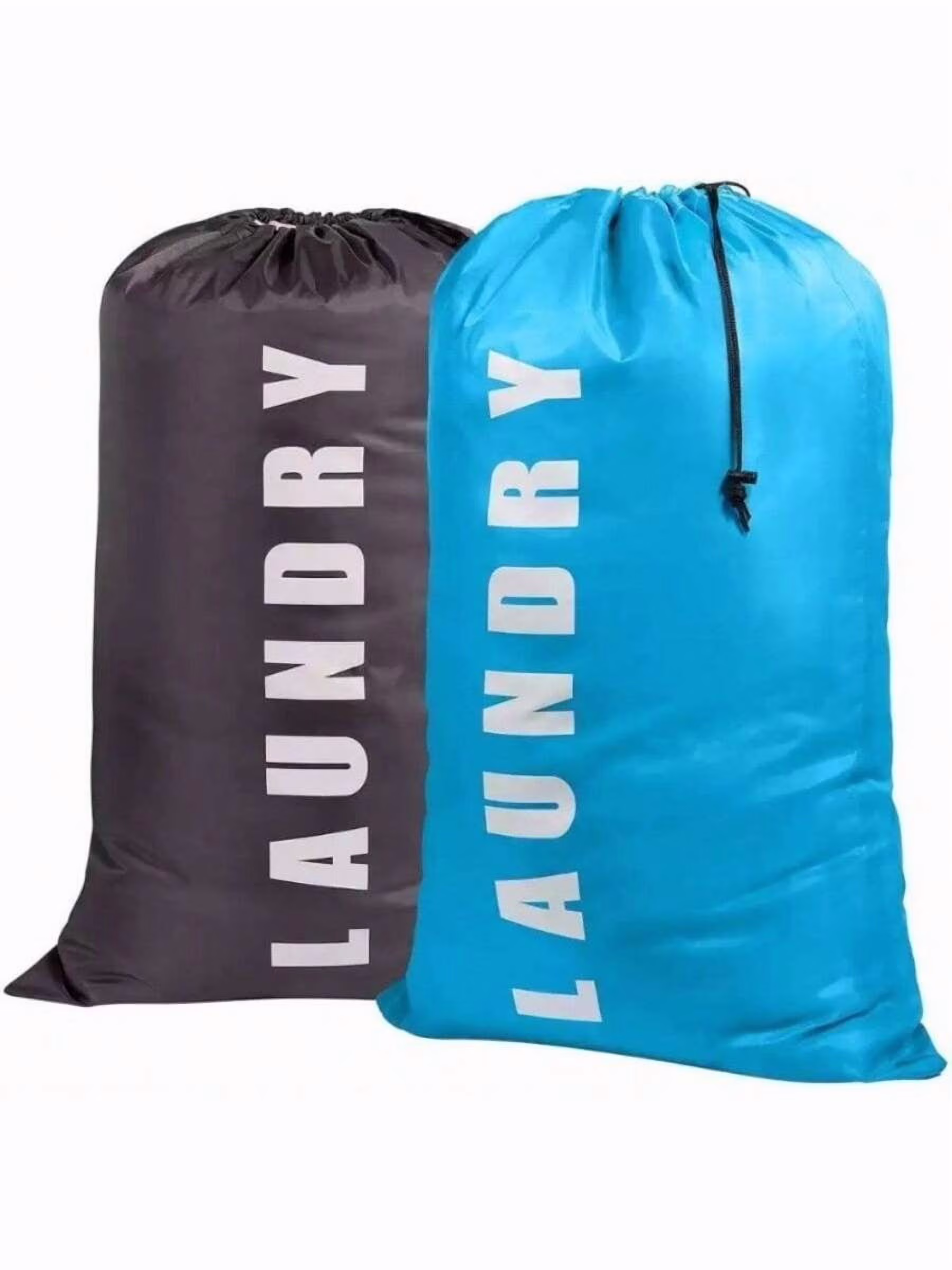 1PC Extra-Large Canvas Laundry Bag - Drawstring Closure, Washable, Portable & Foldable - Clothes Storage for Home & Travel, Home Organizing Bag