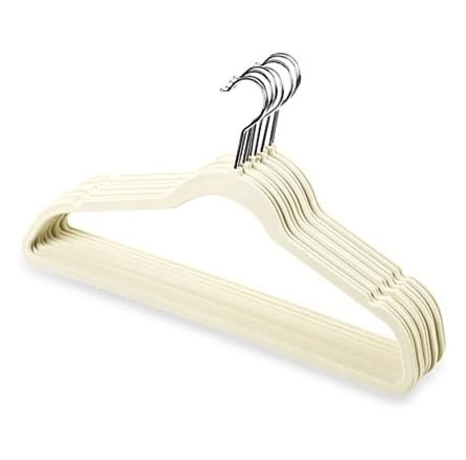 Petite Hangers - 50 Pack, 14.5" Linen Suit Hangers for Women's Clothing, Space Saving Non-Slip Hangers for Petite & Junior Sizes, Notched for Straps