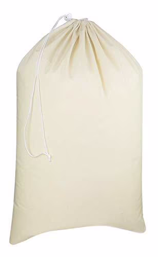 COTTON Extra Large Laundry Bags - Heavy Duty Cotton Canvas Drawstring C...