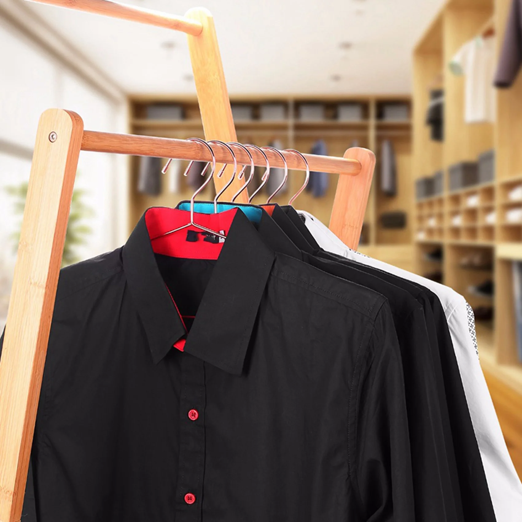 20Pcs Copper Gold Metal Clothes Shirts Hanger with Groove, Heavy Duty Strong Coats Hanger, Suit Hanger Gold