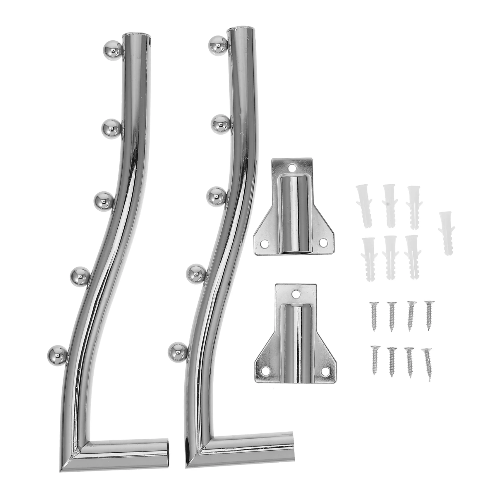 Collapsible Garment Rack Stainless Steel Rotating Clothes Hanger Silver