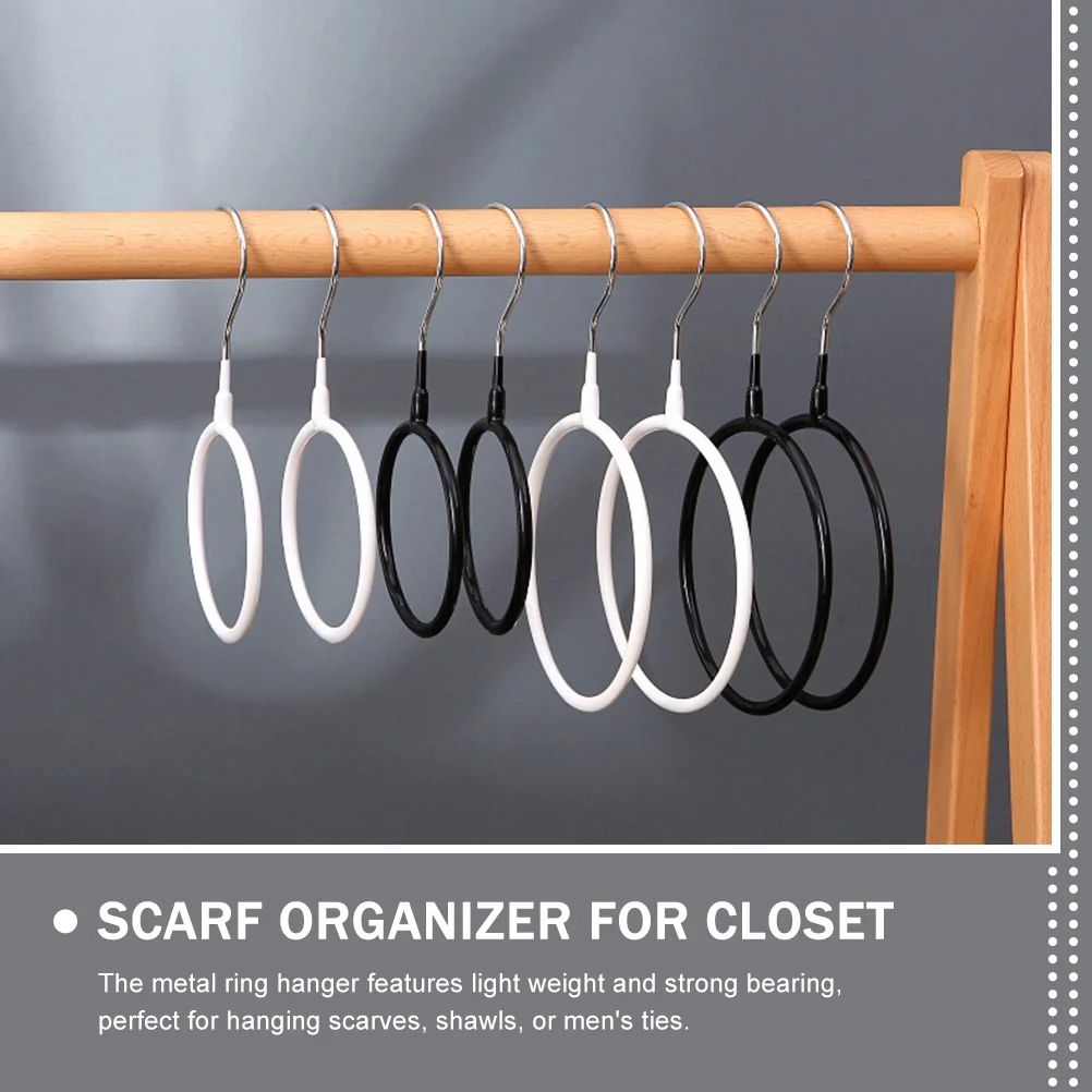 16 pcs  Simple Style Scarf Ring Hanger Closet Clothes Hanger Metal Belt Hangers