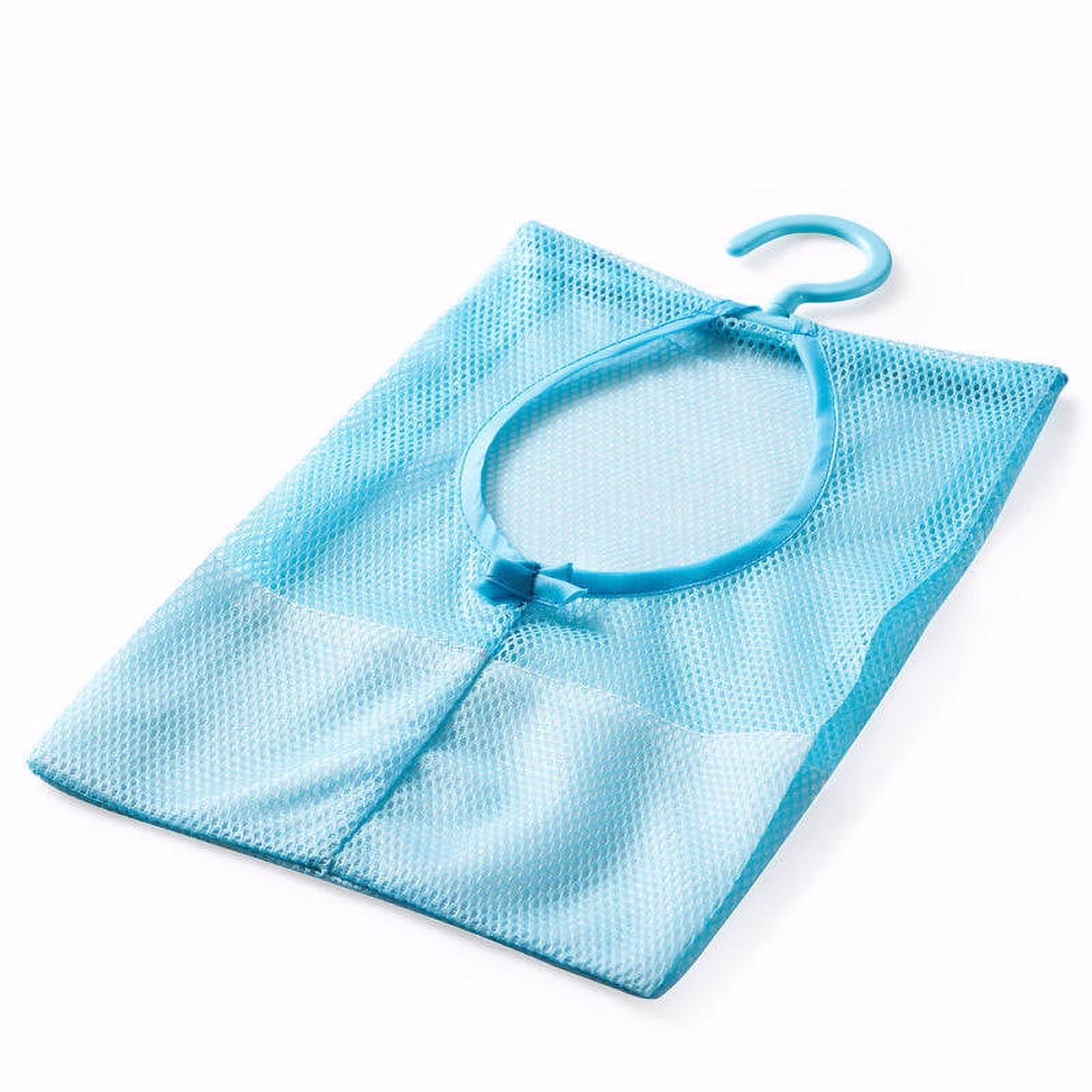 Small Laundry Bag Mesh Clothespin Bag Travel 37.00X22.00X0.50CM Blue
