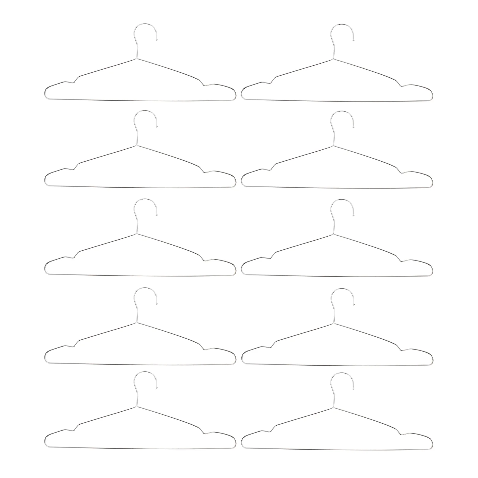10Pcs  Stainless Steel Suit Racks Clothes Hangers Home Hotel Clothing Stretchers