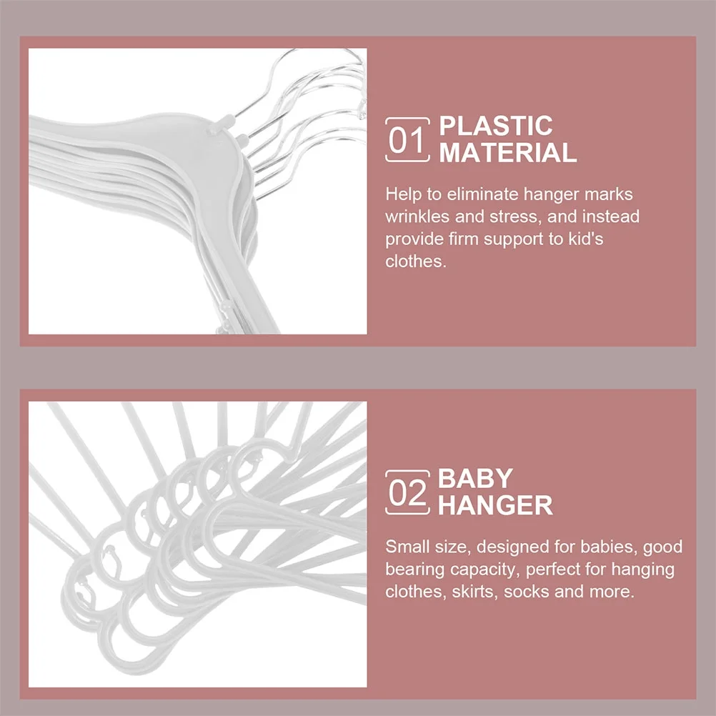 36 pcs Children Clothes Hangers Toddler Clothes Hangers Baby Clothes Plastic Hangers