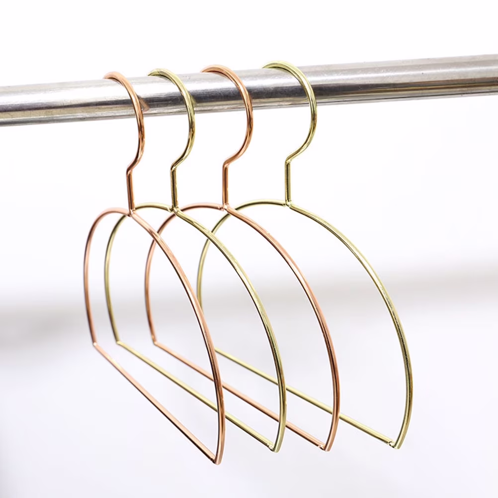 Metal Clothes Rack Tie Hanger Scarf Hangers for Closet Golden