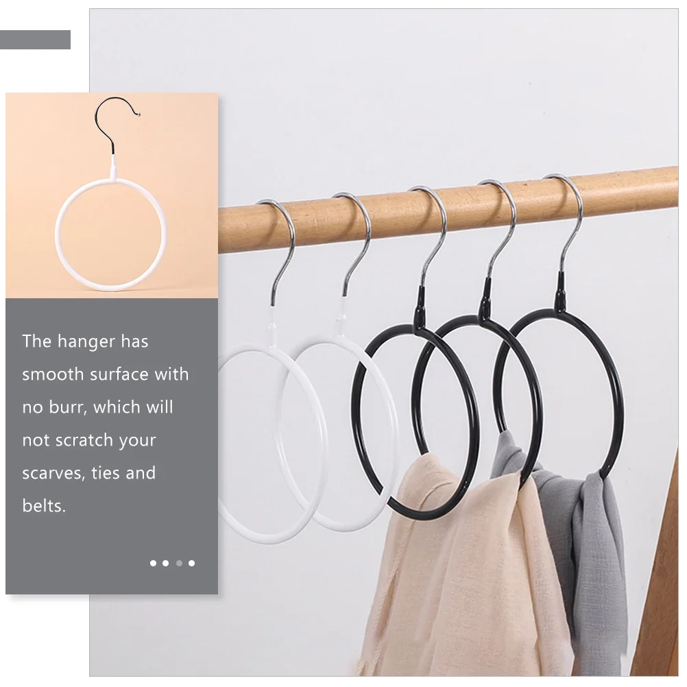 16 pcs  Simple Style Scarf Ring Hanger Closet Clothes Hanger Metal Belt Hangers