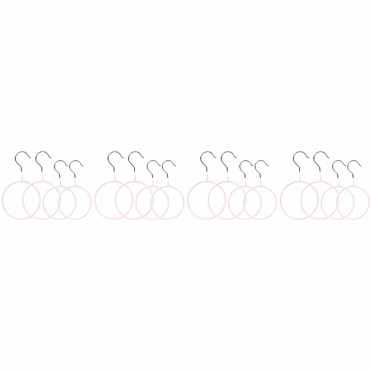 16 pcs  Simple Style Scarf Ring Hanger Closet Clothes Hanger Metal Belt Hangers