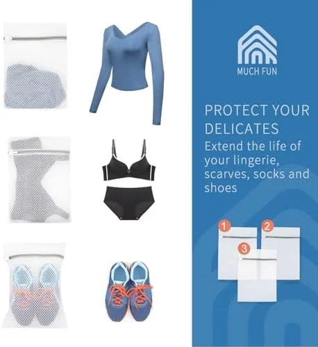 3Pcs Durable Honeycomb Mesh Laundry Bags for Delicates 12 x 16 Inches (3 Medium)$$Home Decor, Kitchen, & Other