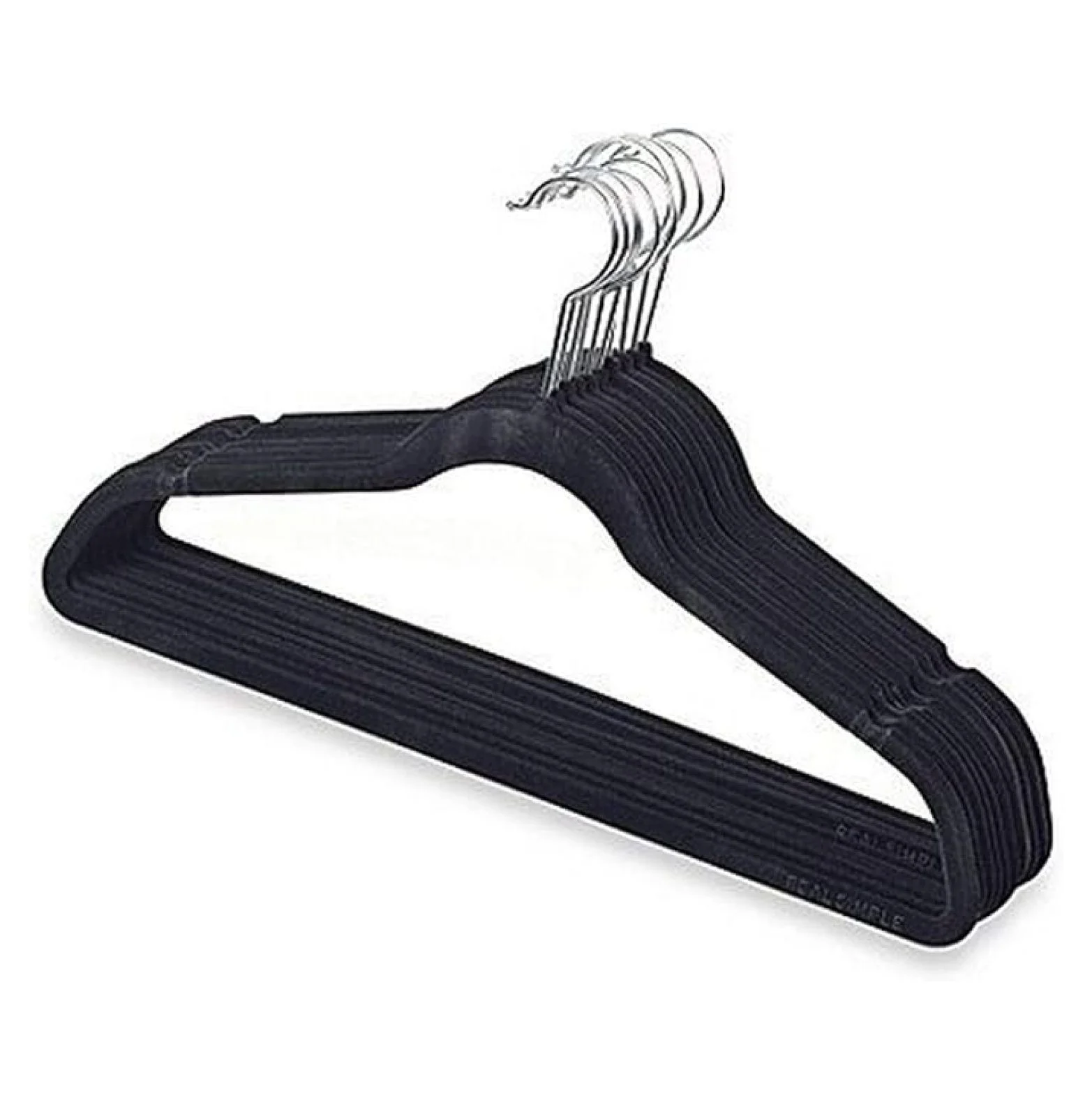 Petite Hangers - 50 Pack - 14.5" Black Space Saving Hangers for Women's Clothing - Non Slip Suit Hangers for Petite & Junior Sizes