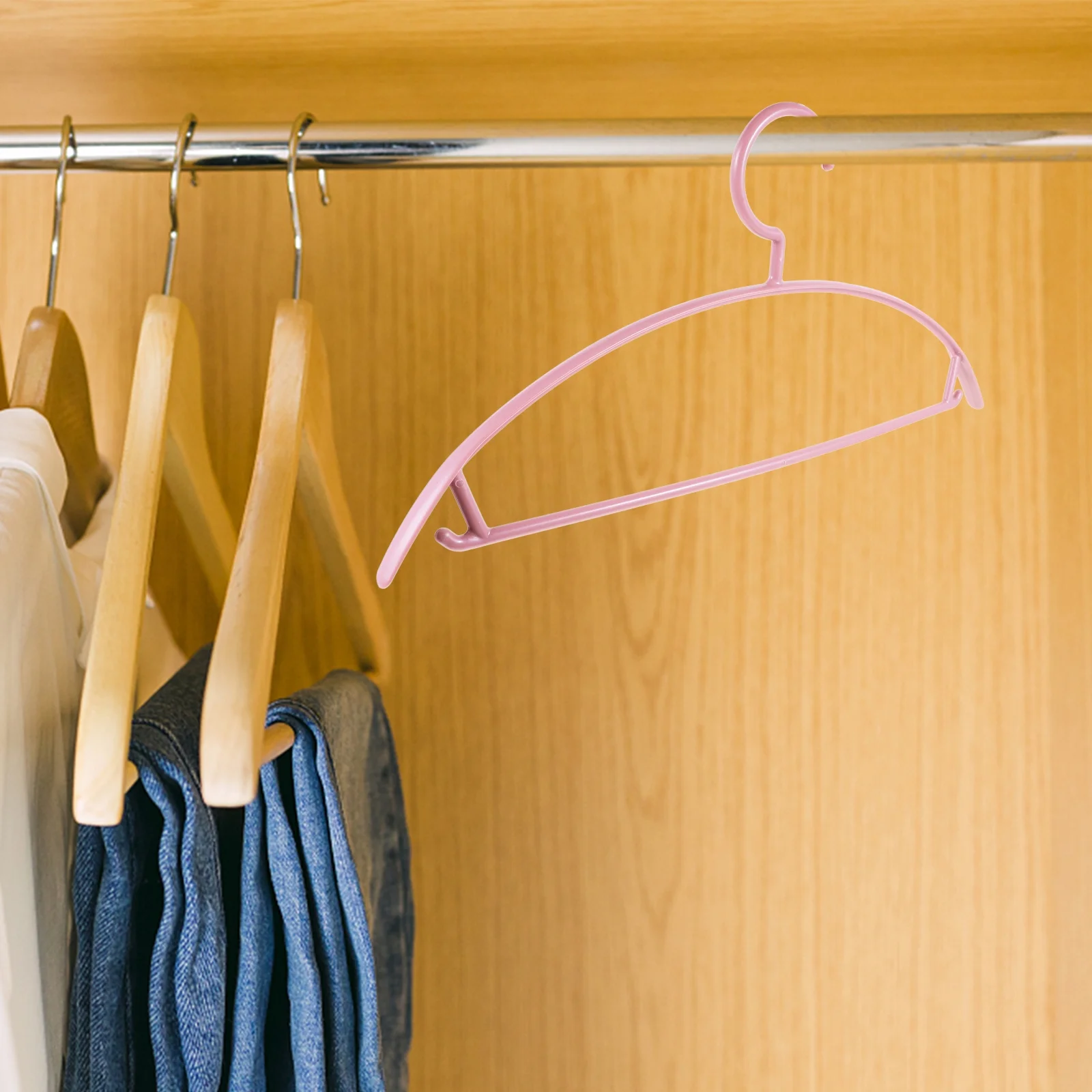 10 Pcs Hanger Seamless Wide Shoulder Clothes Damage-free Drying Hangers Aldult