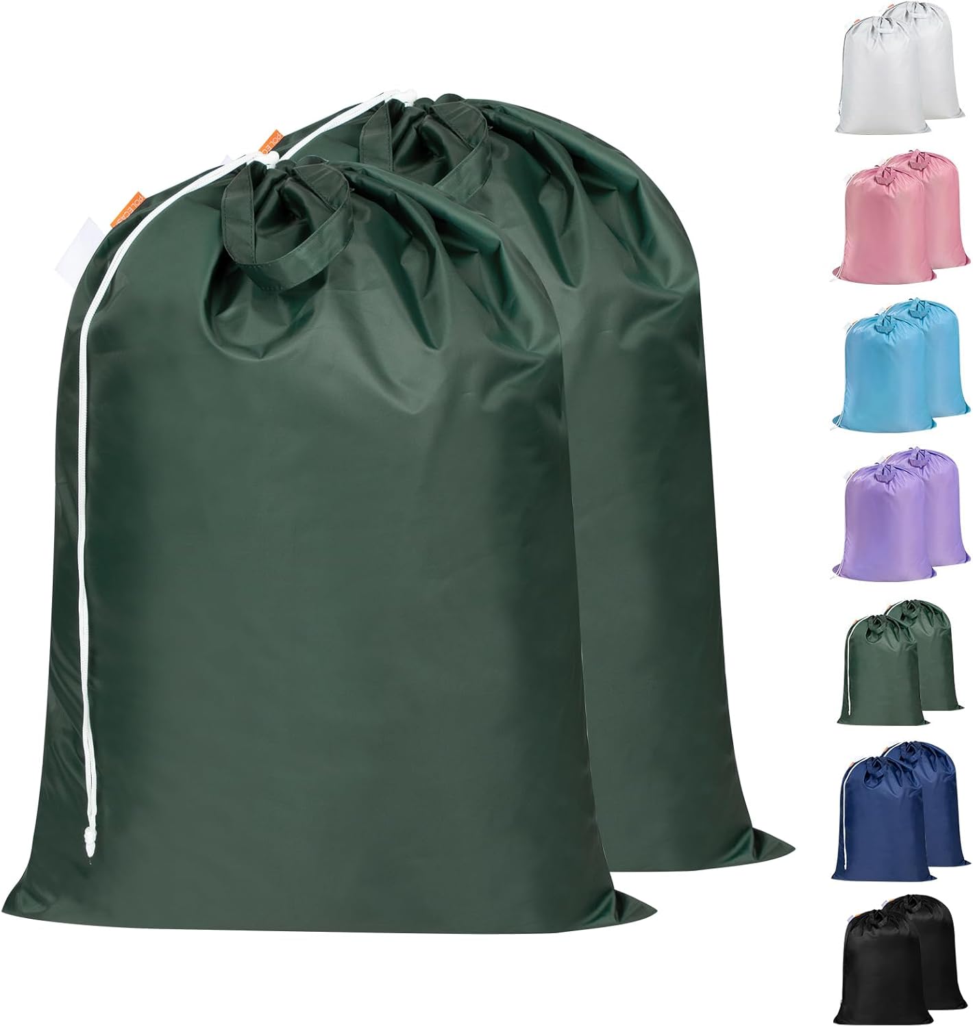 Heavy Duty Laundry bag, 28 x36 inches Large Laundry Bag with 130gsm Tear Resistant Fabric and Handles, Durable Clothes Drawstring Bag for Laundry Hamper, College, Dorm, Travel, Silver