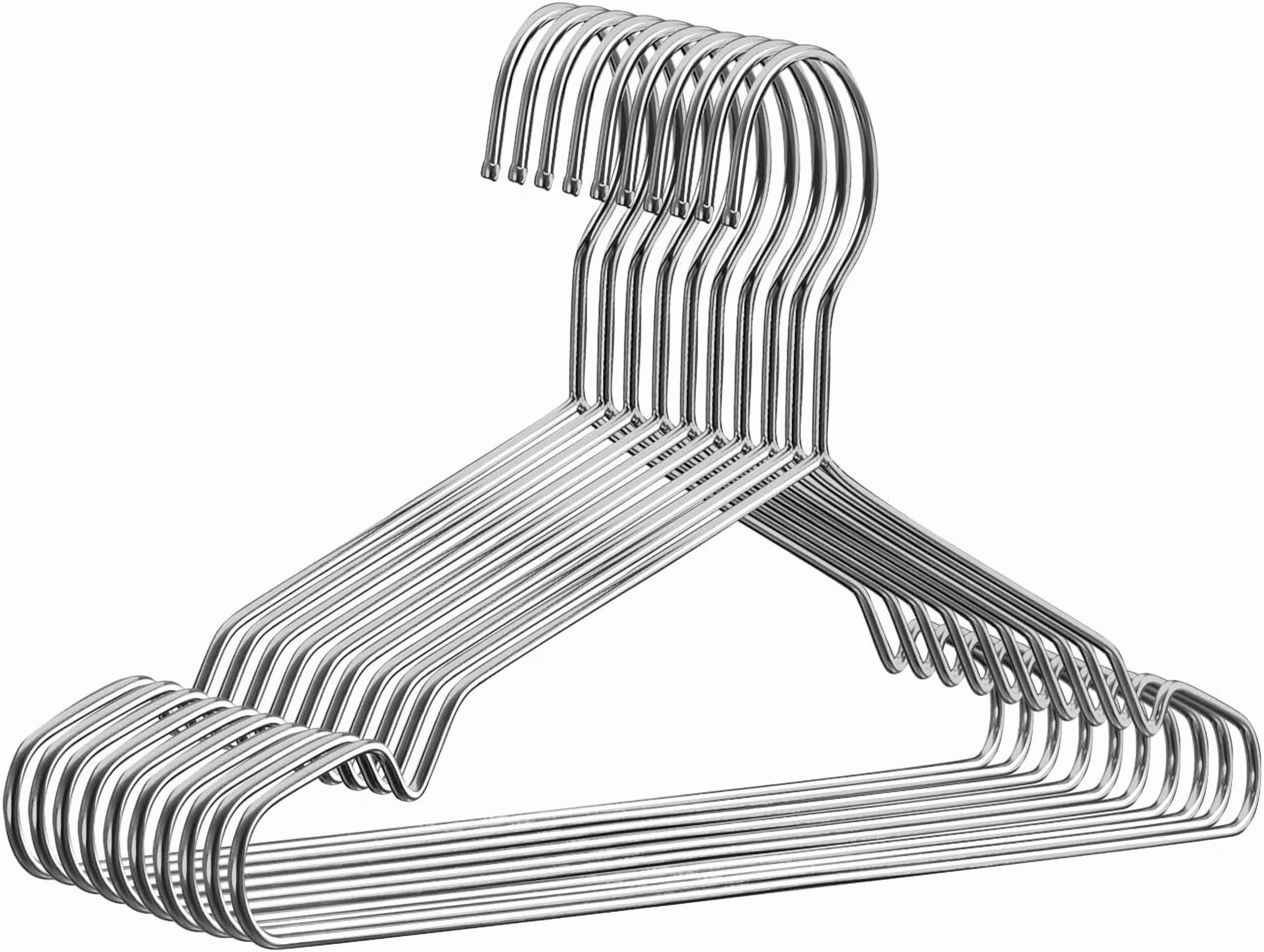 Wire Coat Hangers 40 Pack Strong Heavy Duty Stainless Steel Metal Ultra Thin Space Saving Clothes Hangers 16.5 Inch