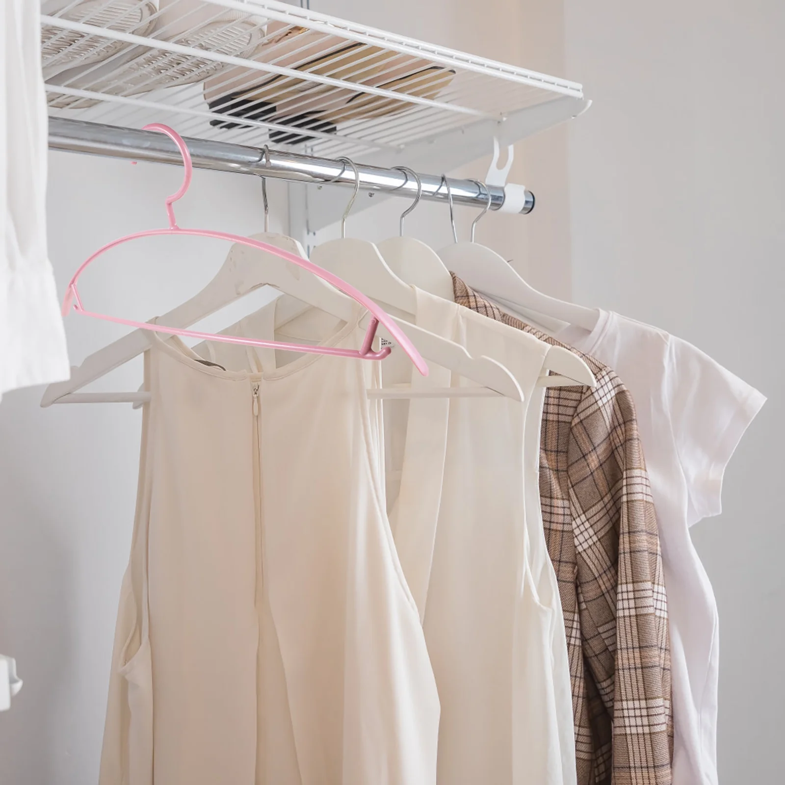 10 Pcs Hanger Seamless Wide Shoulder Clothes Damage-free Drying Hangers Aldult