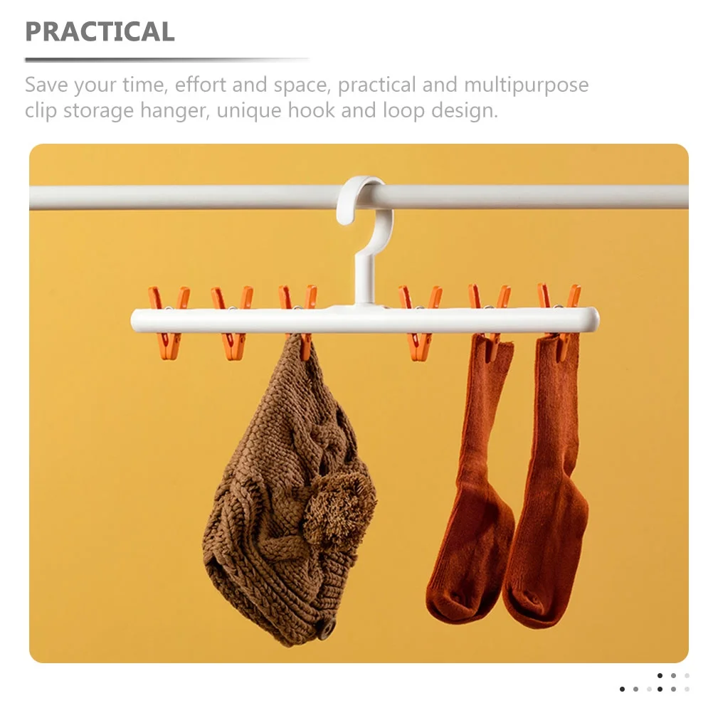 2Pcs Clothes Drying Clamps Organizer Clothes Hangers Home Hat Storage Clip Hangers