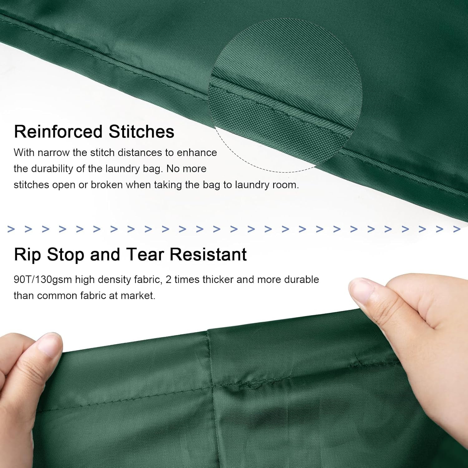 Heavy Duty Laundry bag, 28 x36 inches Large Laundry Bag with 130gsm Tear Resistant Fabric and Handles, Durable Clothes Drawstring Bag for Laundry Hamper, College, Dorm, Travel, Silver