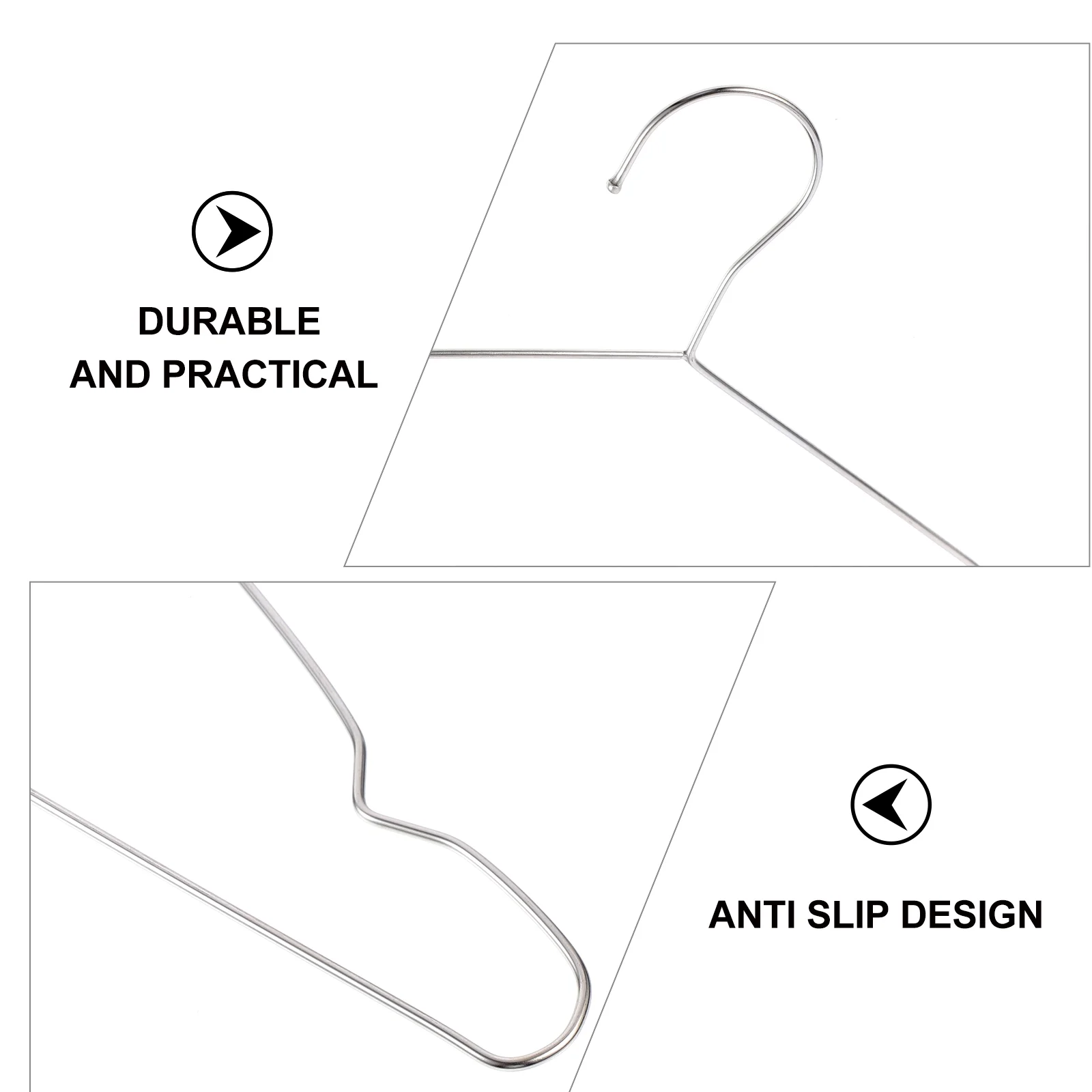 10Pcs  Stainless Steel Suit Racks Clothes Hangers Home Hotel Clothing Stretchers