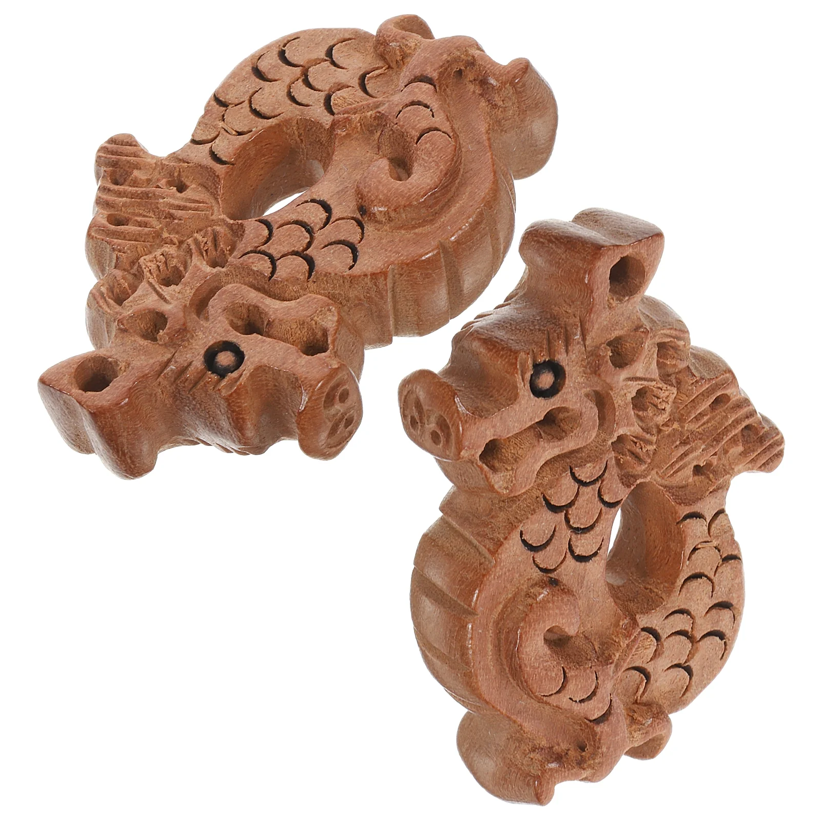 2 Pcs Expandable Clothes Hanger Peach Wood Crafts