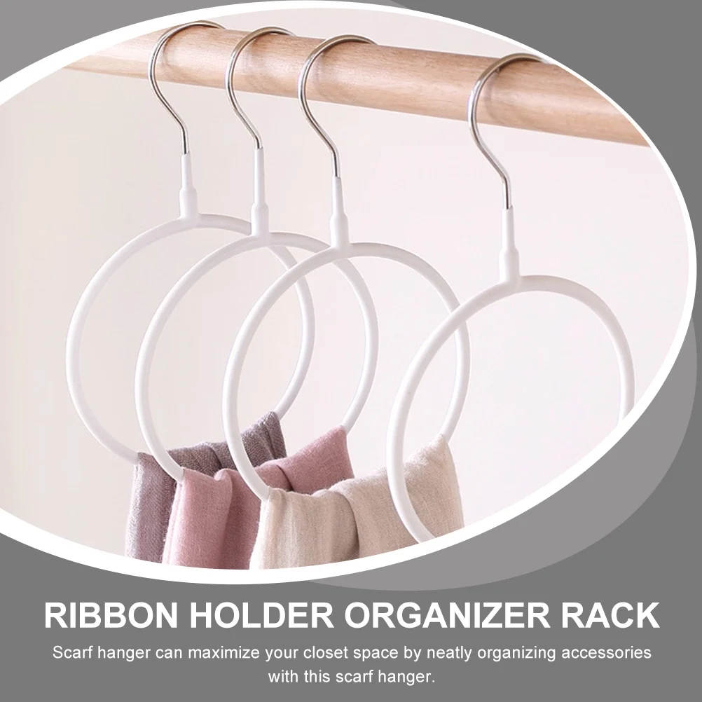 16 pcs  Simple Style Scarf Ring Hanger Closet Clothes Hanger Metal Belt Hangers