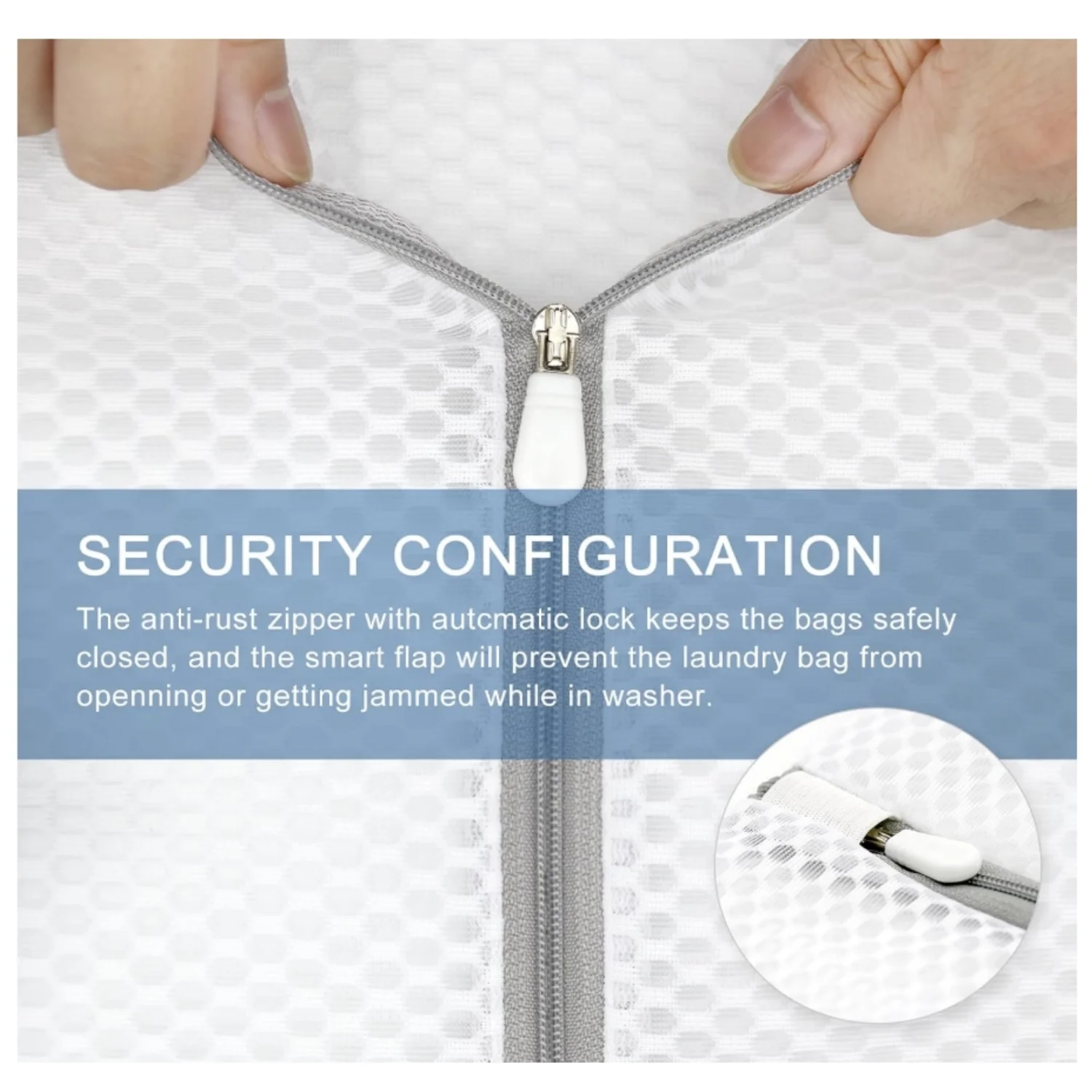 3Pcs Durable Honeycomb Mesh Laundry Bags for Delicates