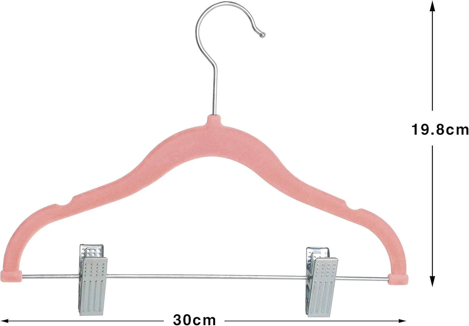 Non-Slip Clothes Hangers for Baby and Kids 20-Pack Velvet Hangers with Movable Clips, Heavy-Duty and Space-Saving for Pants,Skirts, Coat, Gray