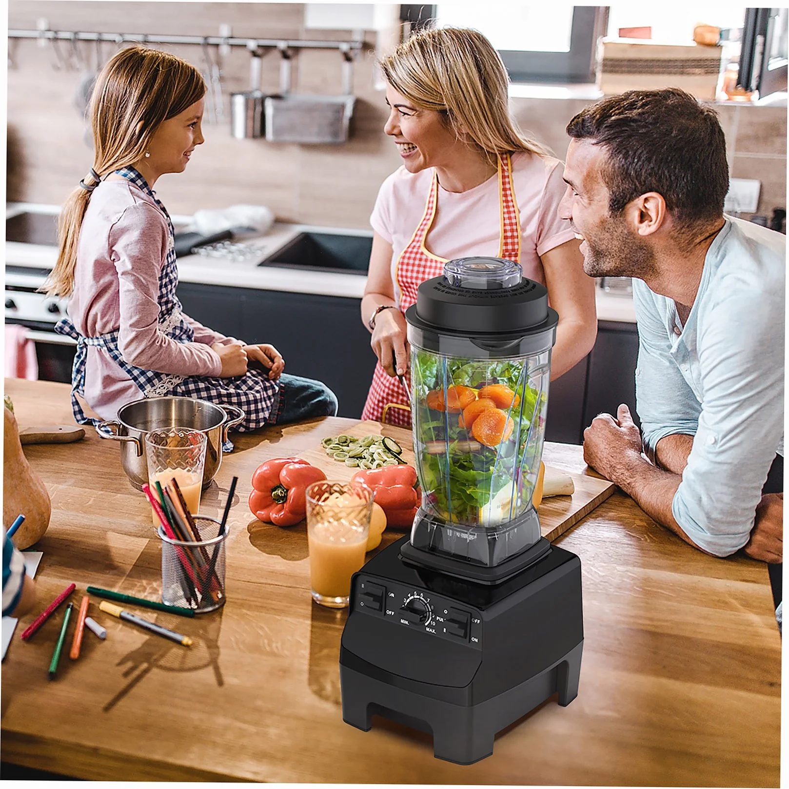 Professional Blender with 1450-Watt Motor & 68 oz Dishwasher-Safe Total Crushing Pitcher, Black