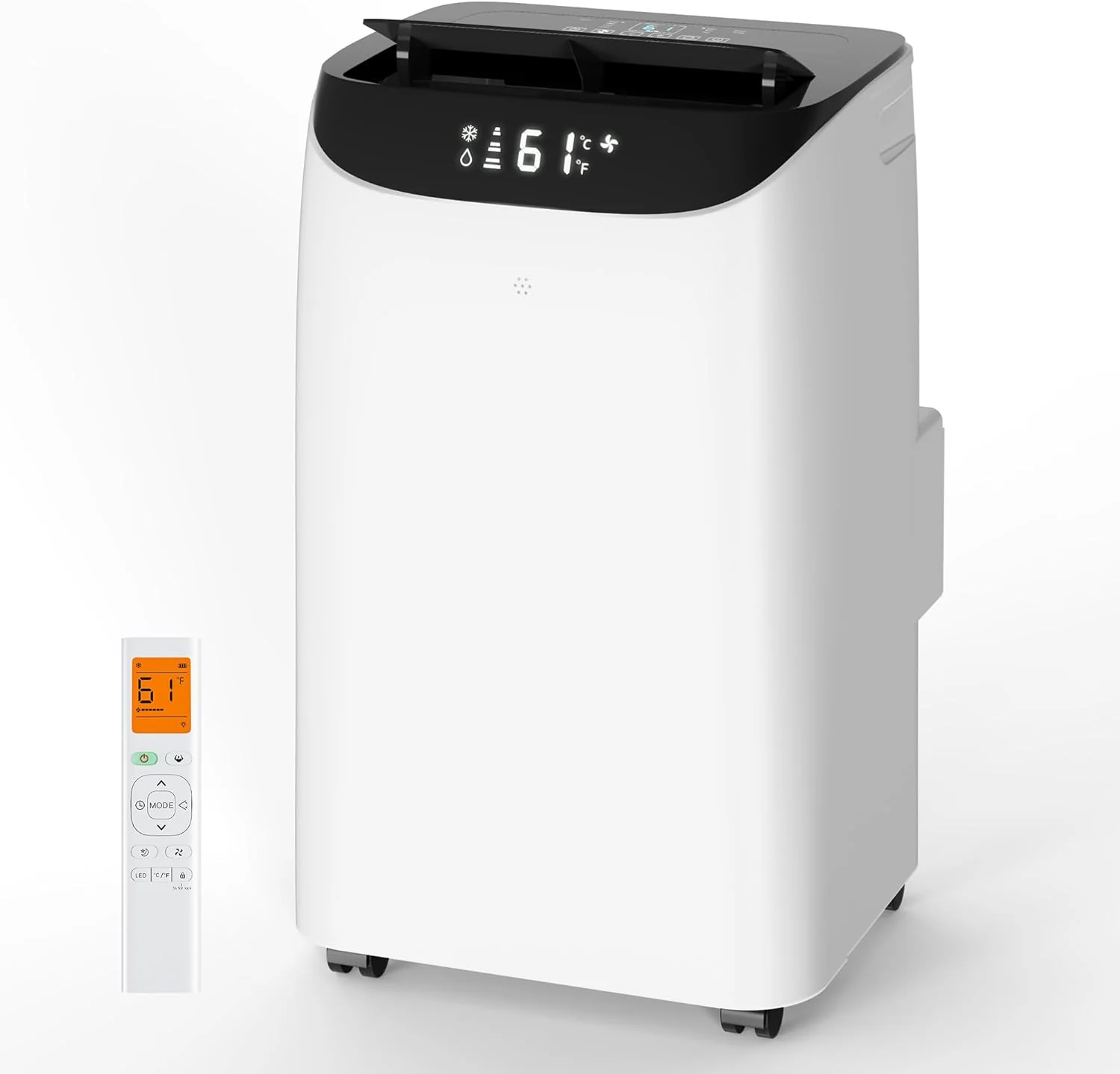 Portable Air Conditioner Cools Up to 700 Sq.Ft, 3-IN-1 Energy Efficient Portable AC Unit with Remote Control & Installation Kits for Large Room, Campervan, Office, Temporary Space