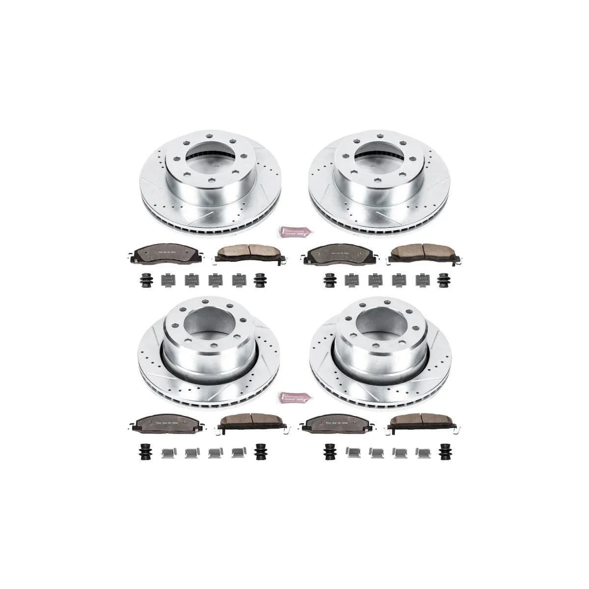 Powerstop Front Z36 Truck Carbon-Fiber Ceramic Brake Pad and Drilled & Slotted Rotor Kit.