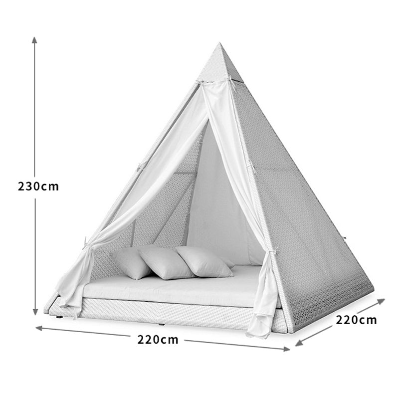 Freeshipping Lounger Outdoor Rattan Sofa Liegebett Balkon Villa Outdoor PU Rattan Stühle