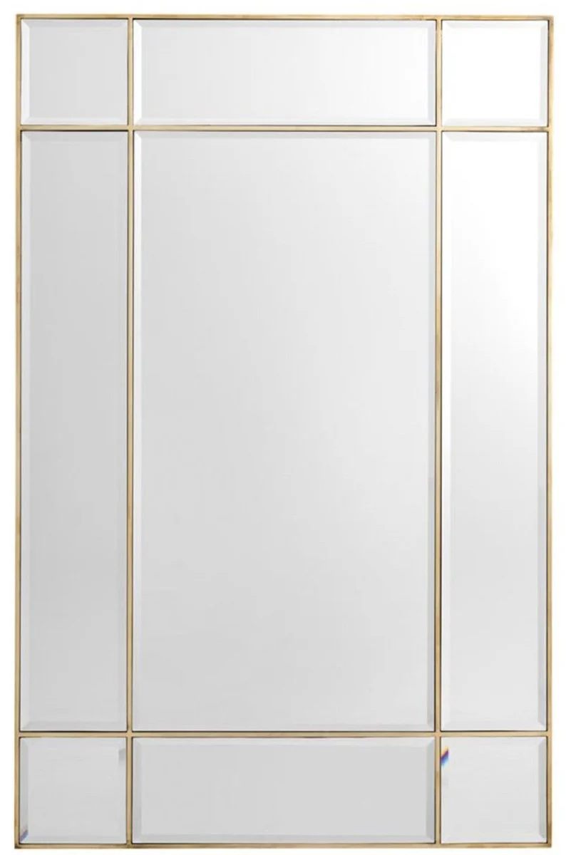 Luxury mirror / wall mirror vintage brass colored 90 x 3 x H. 140 cm - Luxury Furniture