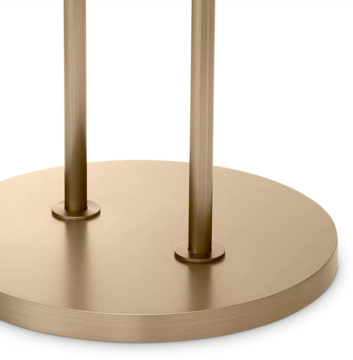 Luxury side table brass / white Ø 38.5 x H. 58 cm - Round table with marble top and carrying handle - Living room furniture - Luxury furniture - Living room furnishings - Luxury quality