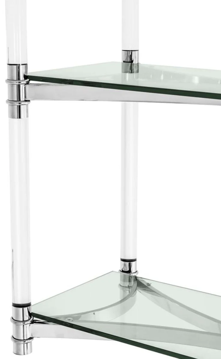 Living room cupboard / shelf cupboard silver 117 x 41 x H. 200 cm - luxury furniture