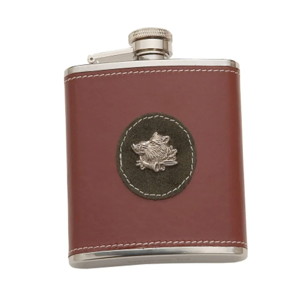 JKR Petaca Licorera 5 OZ - Forrada con piel