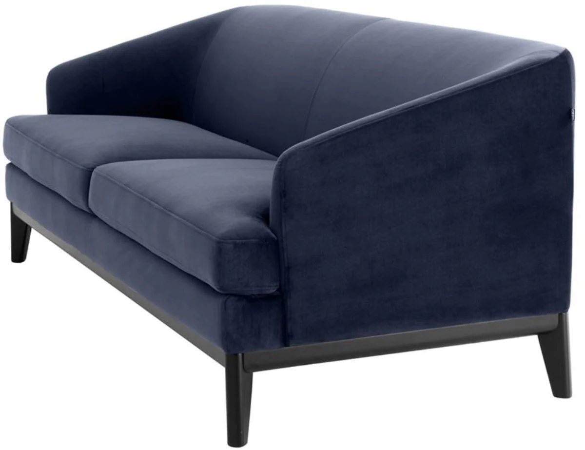 Luxury living room sofa midnight blue / black 195 x 90 x H. 75 cm - Luxury Furniture
