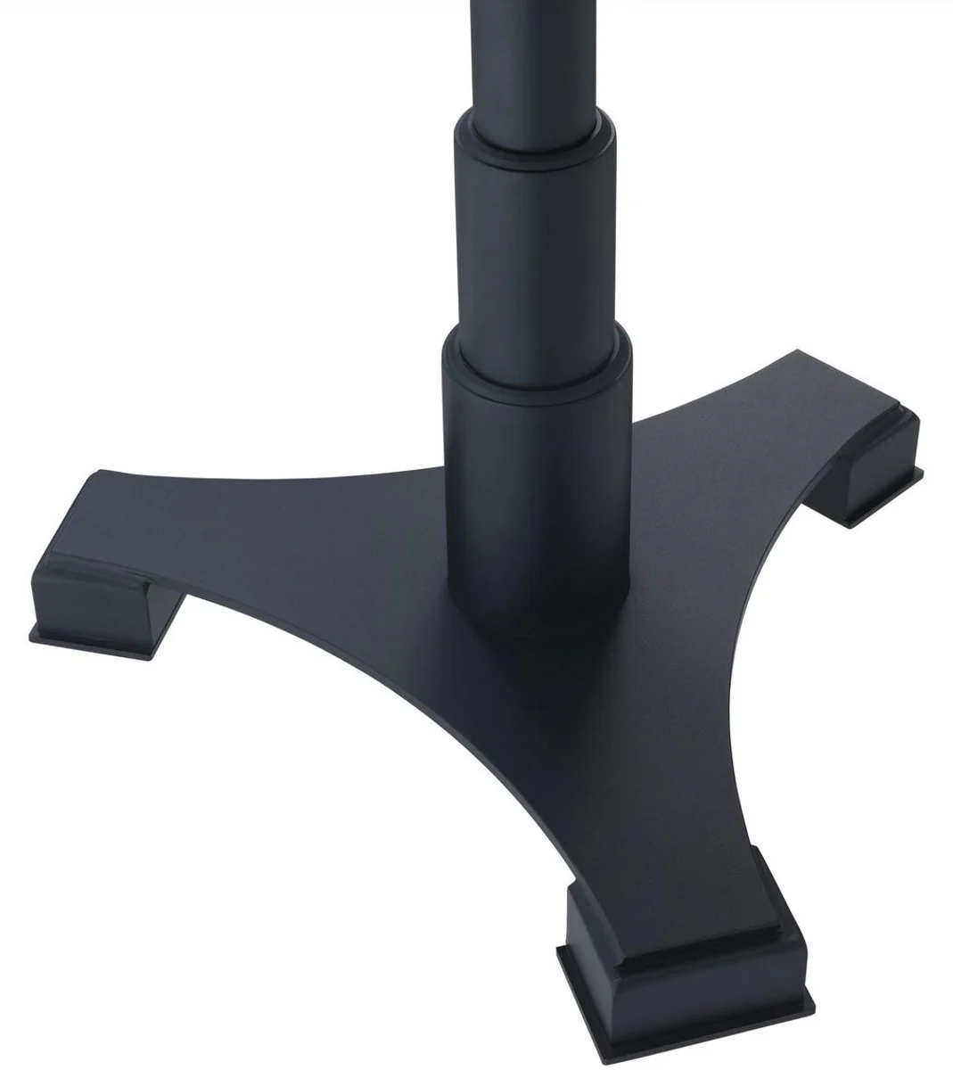 Luxury dining table white / black Ø 70 x H. 75 cm - kitchen table with round marble top - dining room furniture