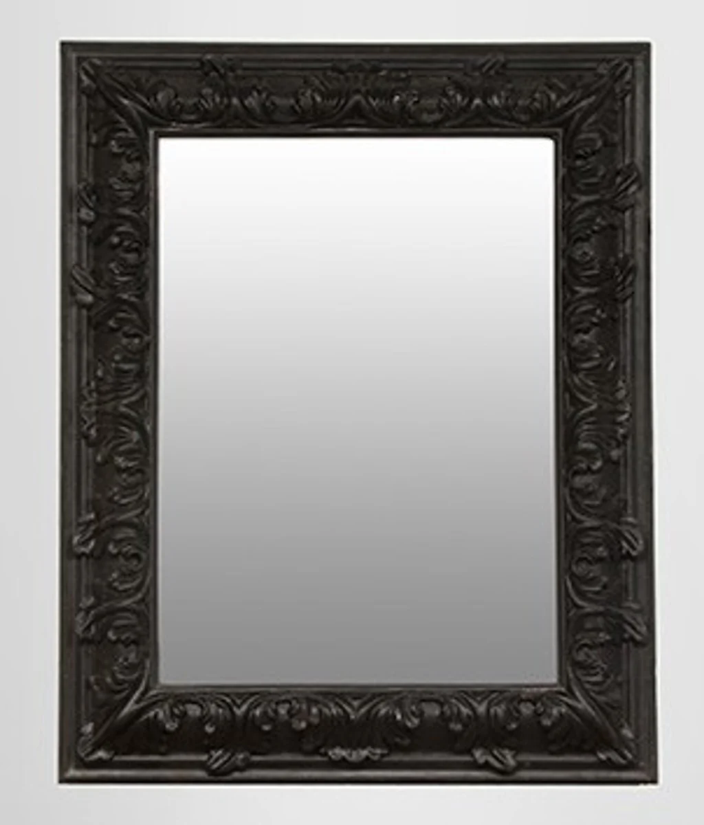 Pompous baroque mirror rectangular black 157 x 124 cm