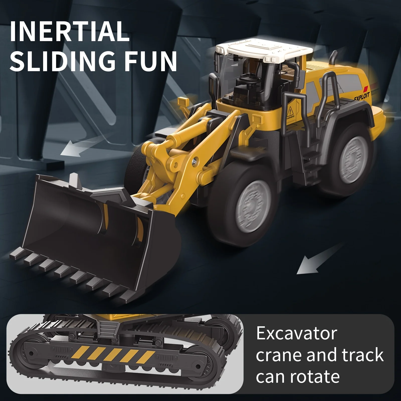 Aufregendes Baggerset aus Legierung für Kinder: Spaß beim Graben, Mischen und Entladen!