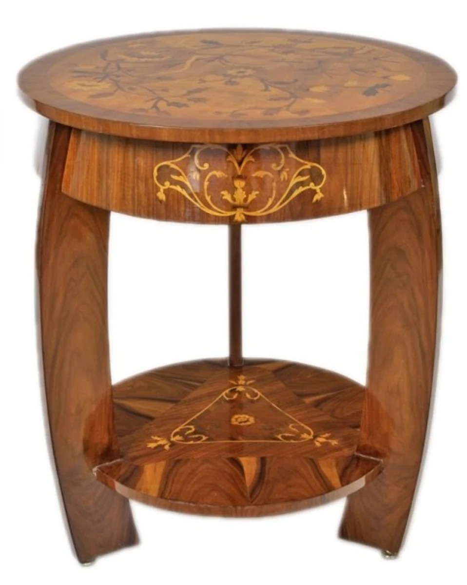 Art Deco side table mahogany inlay H65 x 75cm - Louis XVI antique style table - furniture