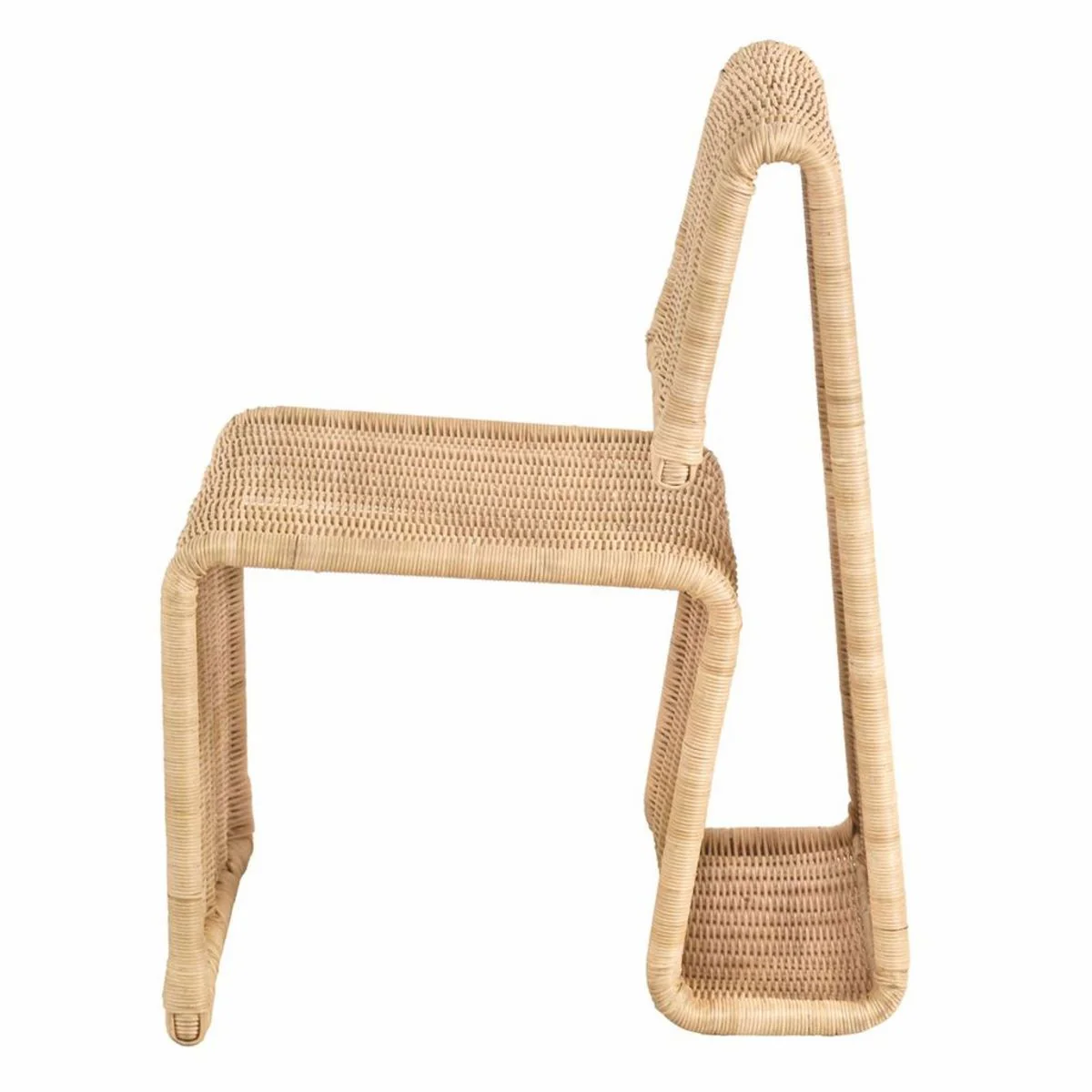 Luxury rattan dining room chair natural color H. 82 cm - luxury furniture