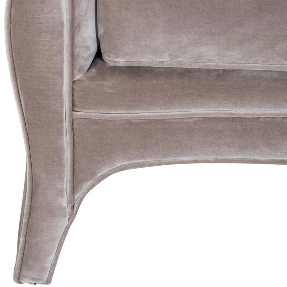 Living room sofa gray 225 x 79 x H. 75 cm - luxury velvet sofa