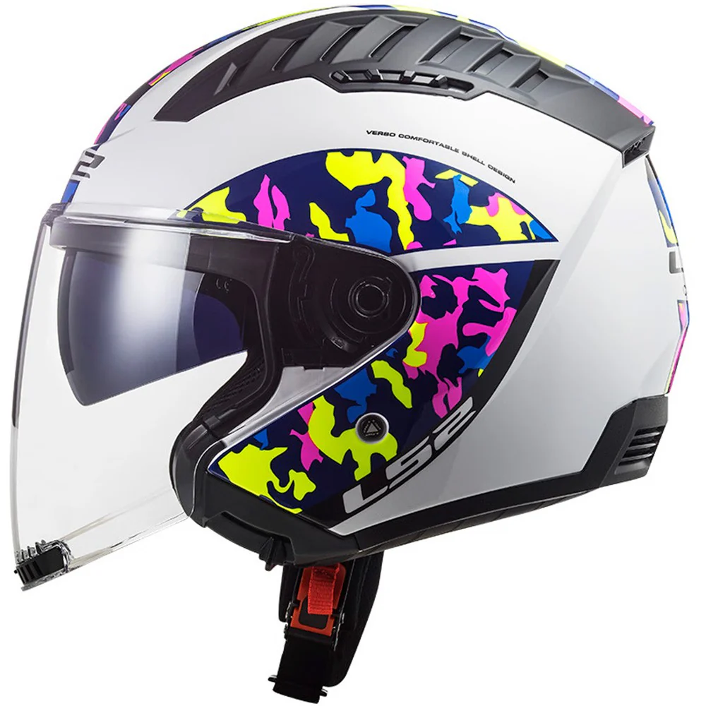 CASCO JET LS2 of600 COPTER CRISPY - BLANCO / AMARILLO
