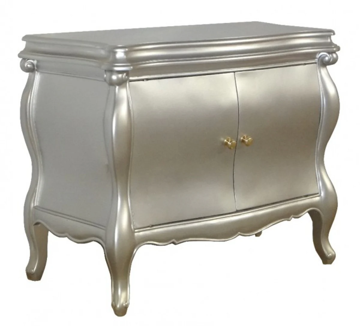Baroque chest of drawers Vienna silver 95 cm cabinet