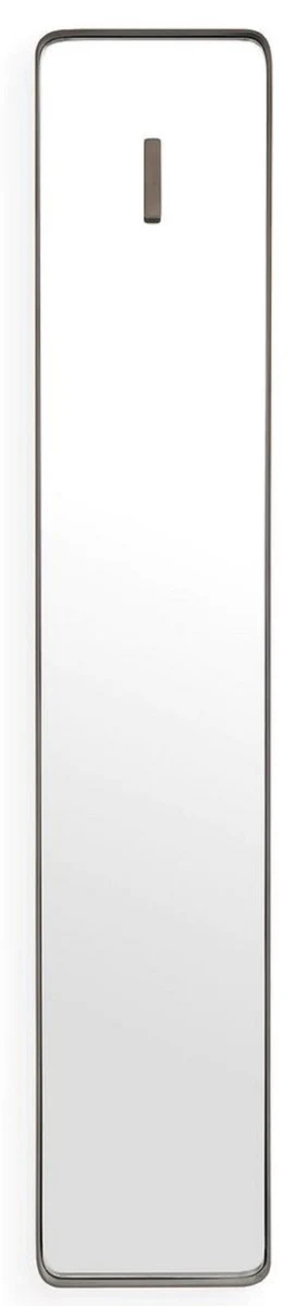 Luxus Wandspiegel Bronze 30 x 5 x H. 160 cm - Rechteckiger Spiegel mit Kleiderhaken - Wohnzimmer Spiegel - Schlafzimmer Spiegel - Garderoben Spiegel - Luxus Möbel - Luxus Interior