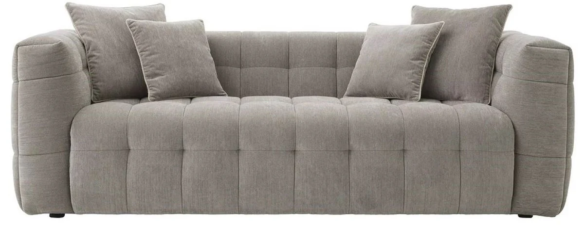 Luxury sofa gray 230 x 100 x H. 75 cm - Living room sofa with 4 cushions - Living room furniture - Luxury furniture - Living room furnishings - Luxury furnishings - Luxury quality