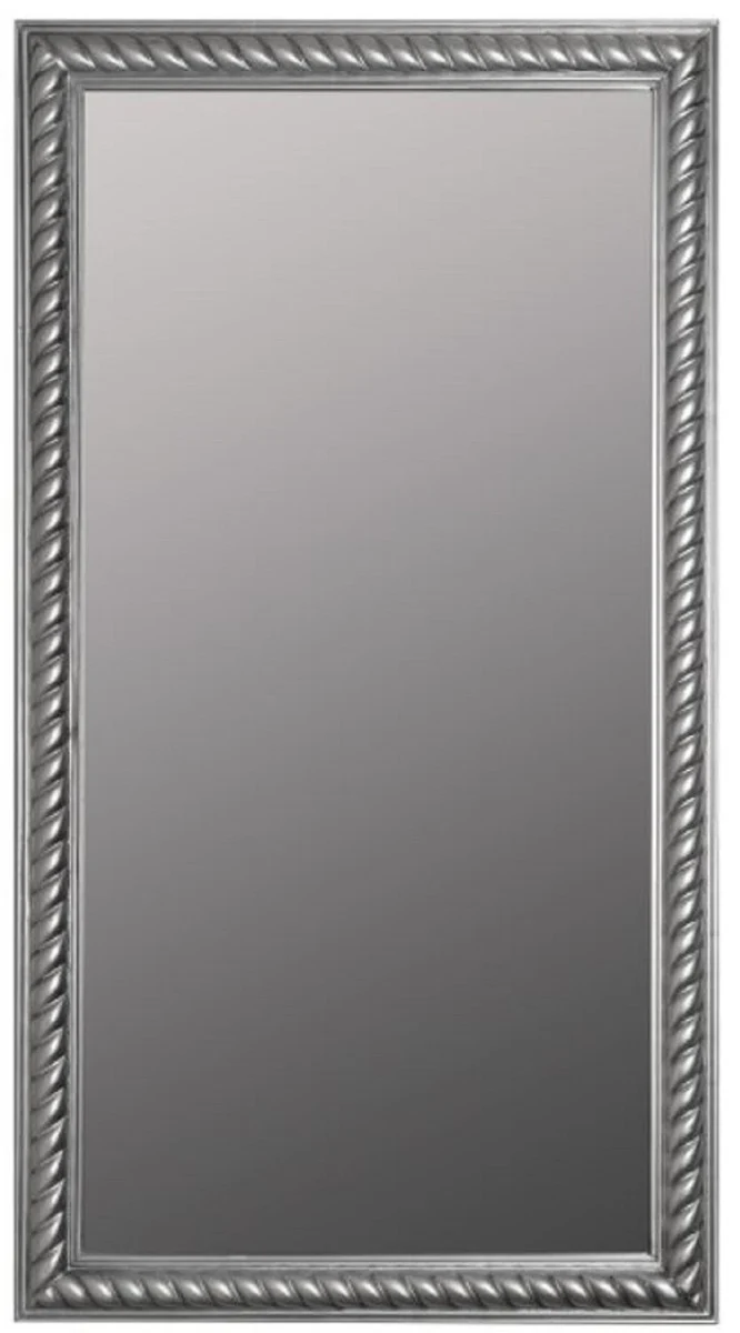 Baroque living room mirror / wall mirror antique silver 72 x H. 132 cm - Baroque furniture