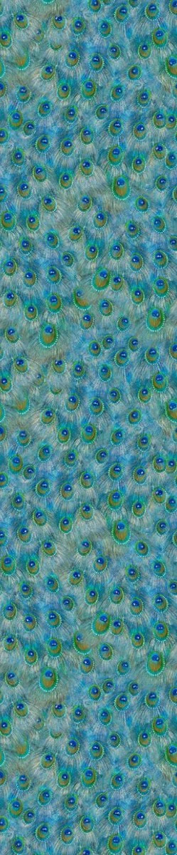 Harald Glööckler designer baroque non-woven wallpaper 58504 - peacock feathers - blue / green / turquoise